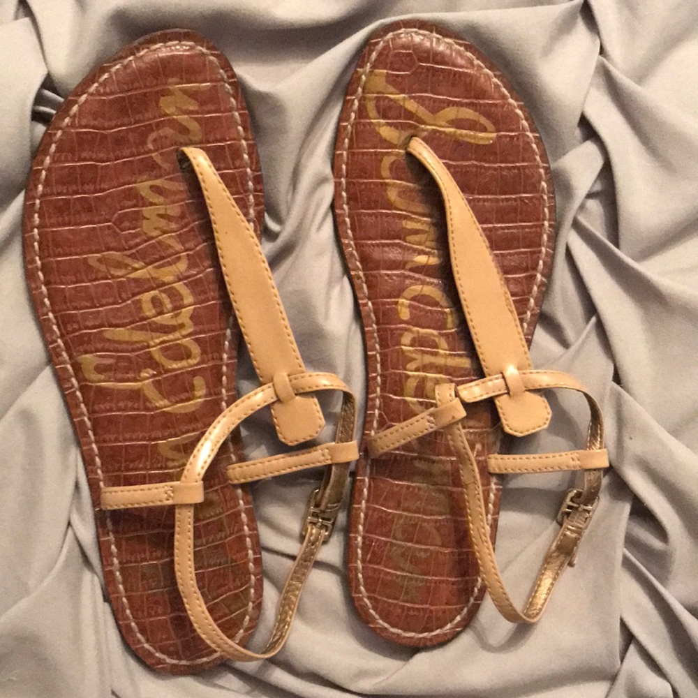 Sam Edelman Patent T Strap Sandals